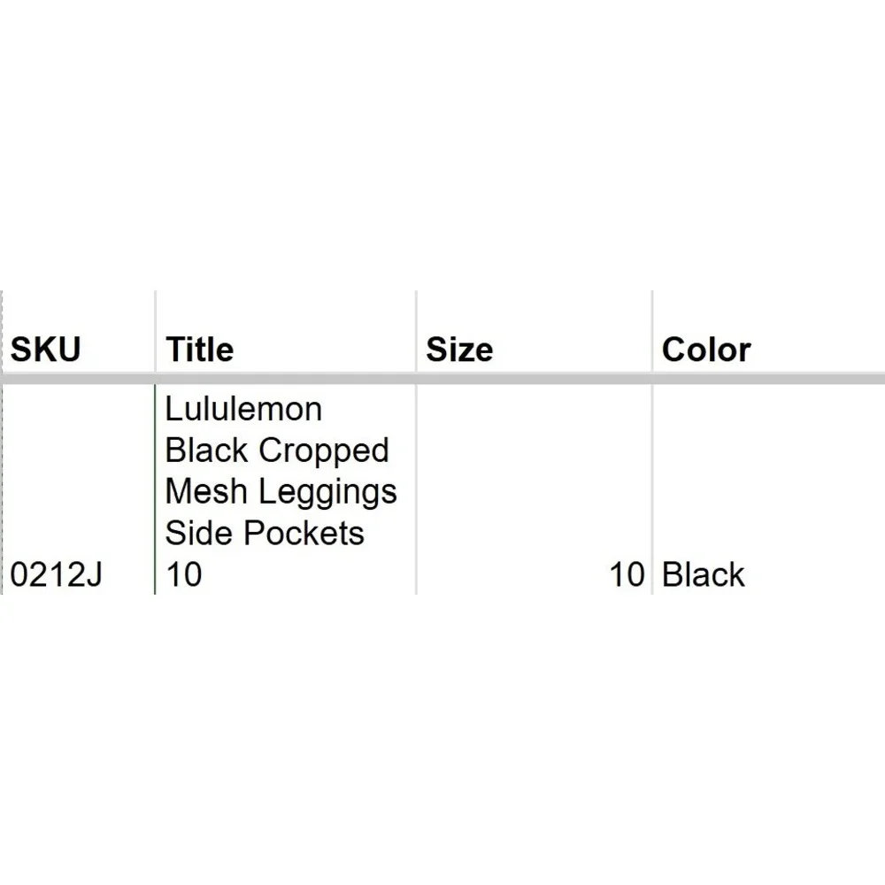 Lululemon Black Cropped Mesh Leggings Side Pockets 10 - Picture 8 of 8